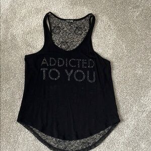 Express Black Lace Tank Top size S
